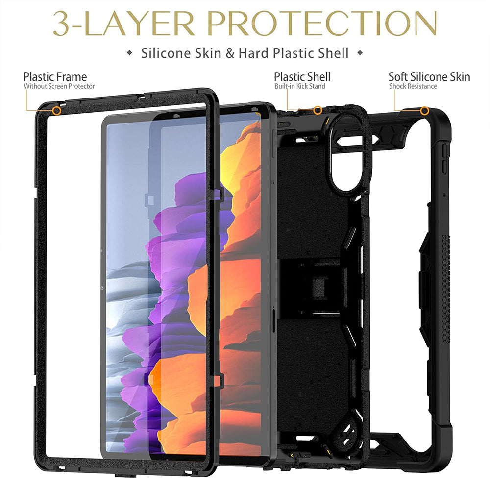 Techsuit - Rugged TabShell + Screen Protector - Xiaomi Redmi Pad 2 - Black