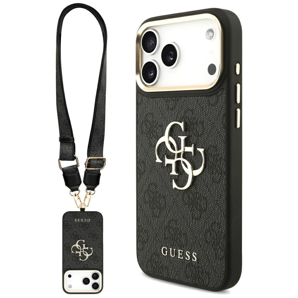 Guess - Big 4G Classic Logo with Big Strap Metal Buttons (GUHCP17XP4G4BCSK) - iPhone 17 Pro Max - Black