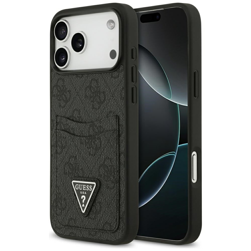 Guess - Hardcase 4G Double Card Triangle (GUHCP17XP4TPK) - iPhone 17 Pro Max - Black