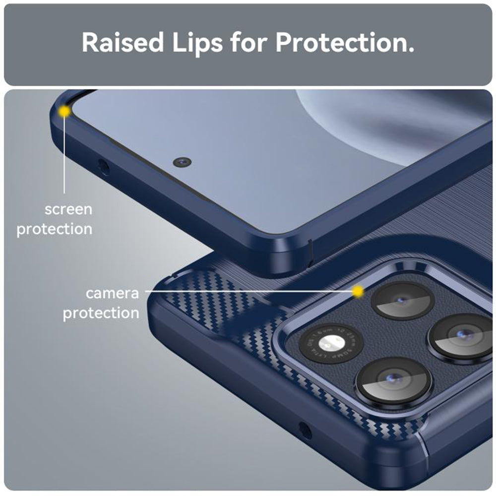 Techsuit - Carbon Silicone - Motorola Moto G86 - Blue