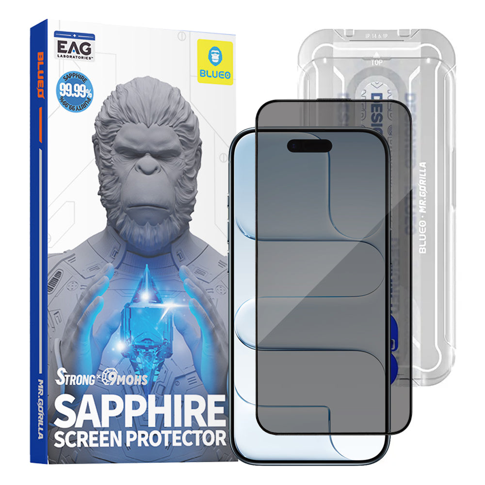 Blueo - Premium Sapphire Non Breaking / Scratching 9H Glass - iPhone 17 Air - Privacy