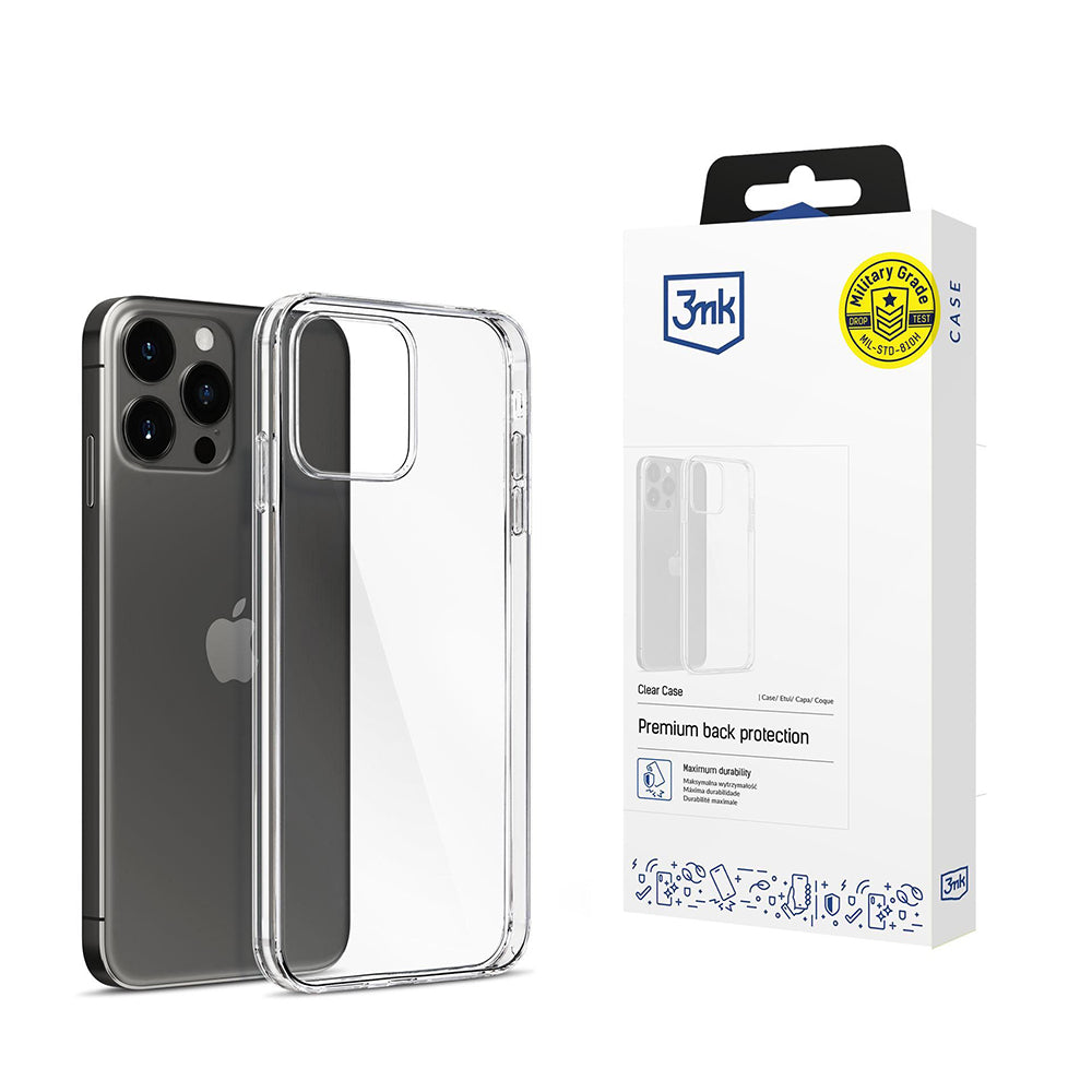 3mk - Clear Case - iPhone 15 Pro Max - Transparent