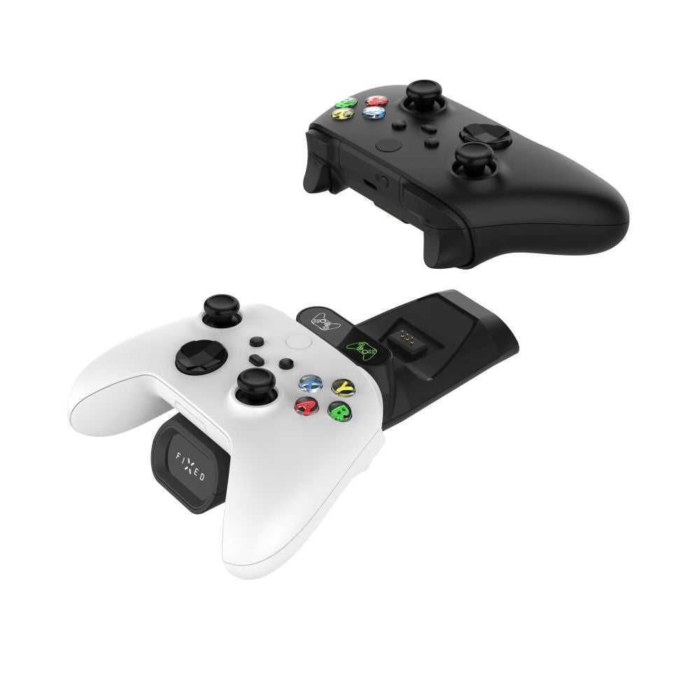 Fixed - Dual Charging Dock (FIXXB-DCC-BK) - for Xbox Series S, X, Elite and One Wireless Controllers, LED, USB-C Port - Black