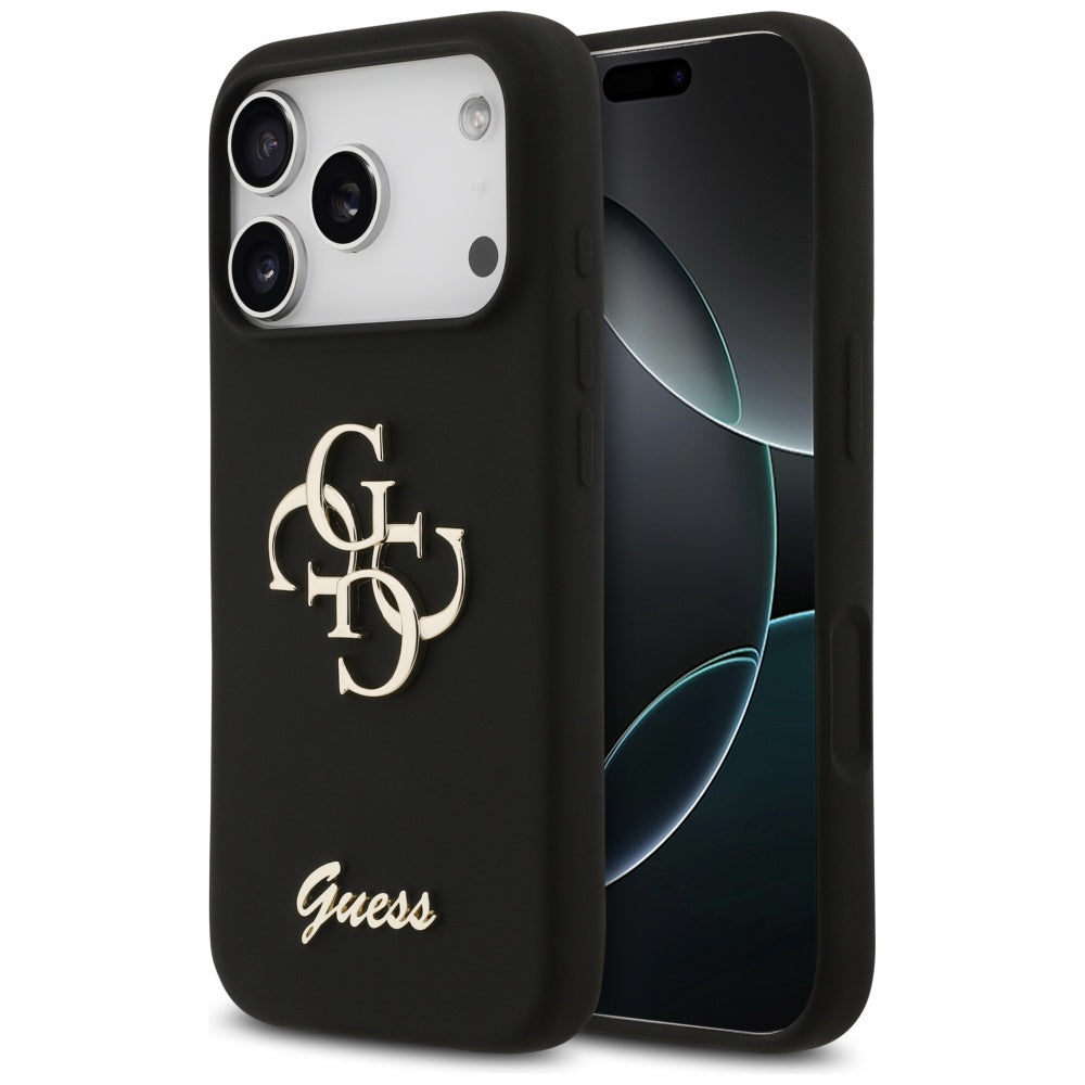 Guess - Silicone Big 4G Script (GUHCP17LSC4GSMK) - iPhone 17 Pro - Black