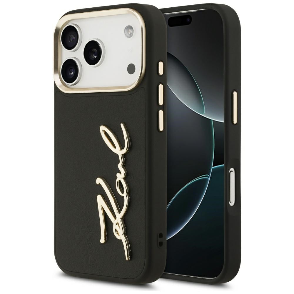 Karl Lagerfeld - Hardcase Script Logo (KLHCP17LPSKMGVK) - iPhone 17 Pro - Black