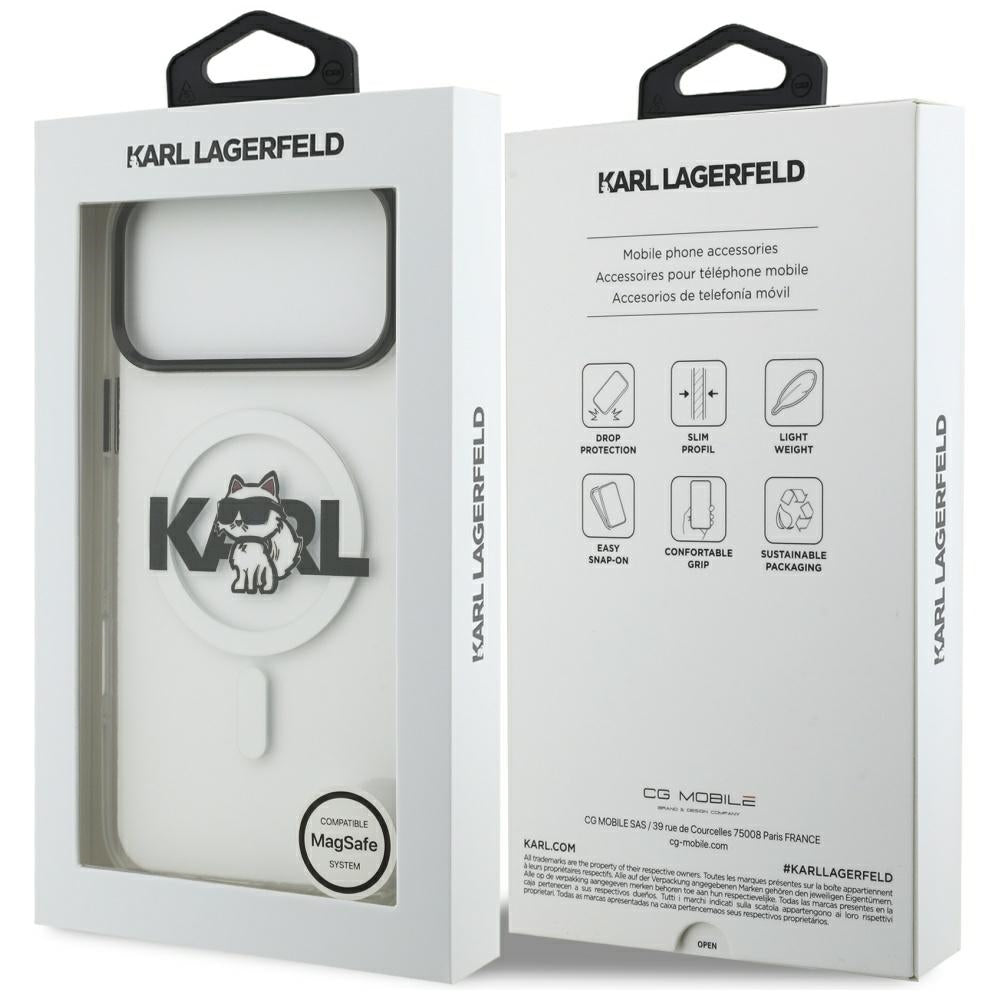 Karl Lagerfeld - IML MagSafe (KLHMP17LHGCHGKBT) - iPhone 17 Pro - Crossbody Karl Head