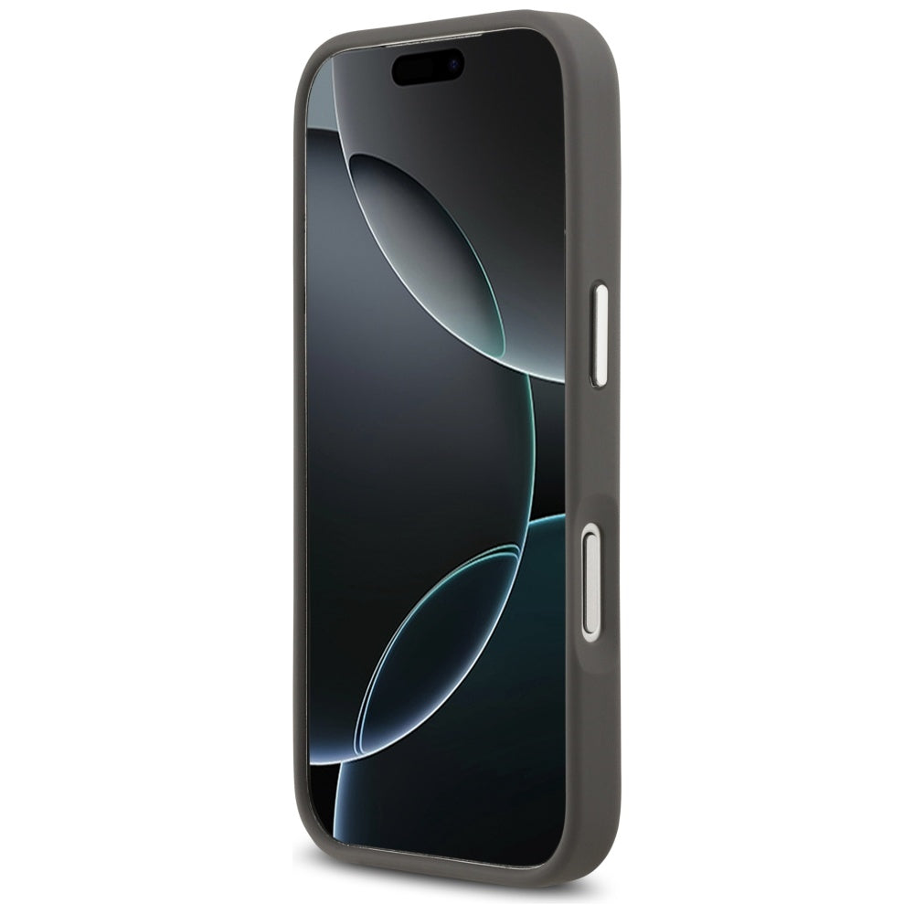 Karl Lagerfeld - Hardcase Grained K&C Heads Pins and Logo (KLHCP17LPSFDHPOG) - iPhone 17 Pro - Grey