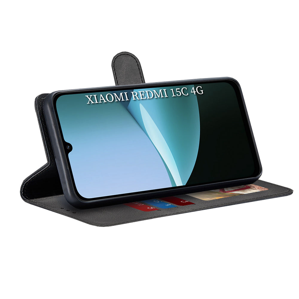 Techsuit - Diary Book - Xiaomi Redmi 15C 4G / Redmi 15C 5G / Poco C85 4G - Black