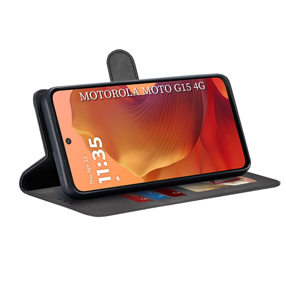 Techsuit - Diary Book - Motorola Moto G15 / G15 Power - Black