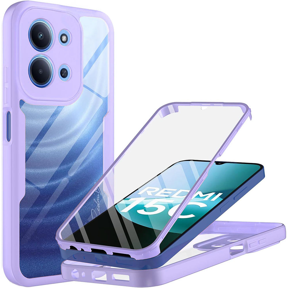 Techsuit - ColorVerse 360 Series + Screen Protector - Xiaomi Redmi 15C 4G / Redmi 15C 5G - Purple