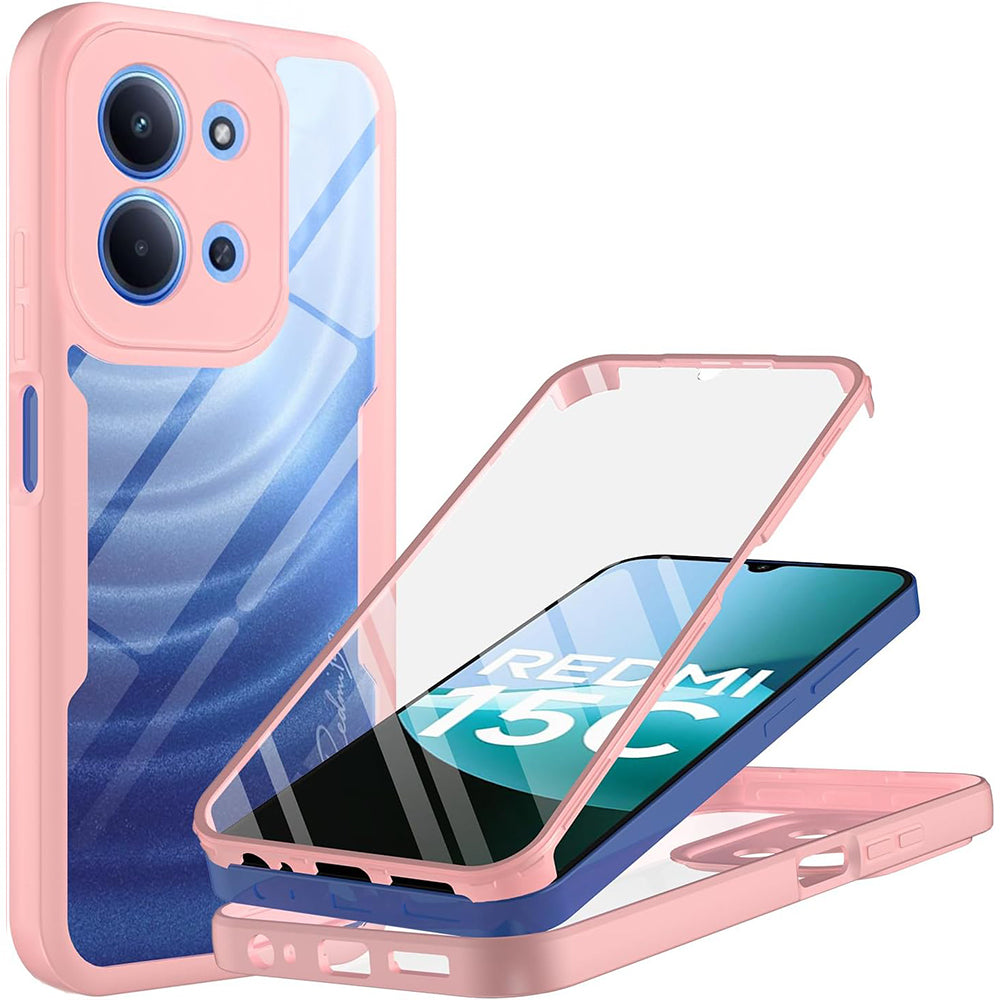 Techsuit - ColorVerse 360 Series + Screen Protector - Xiaomi Redmi 15C 4G / Redmi 15C 5G - Pink