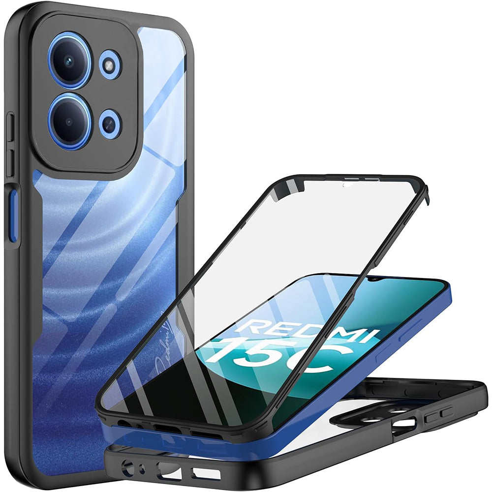 Techsuit - ColorVerse 360 Series + Screen Protector - Xiaomi Redmi 15C 4G / Redmi 15C 5G - Black