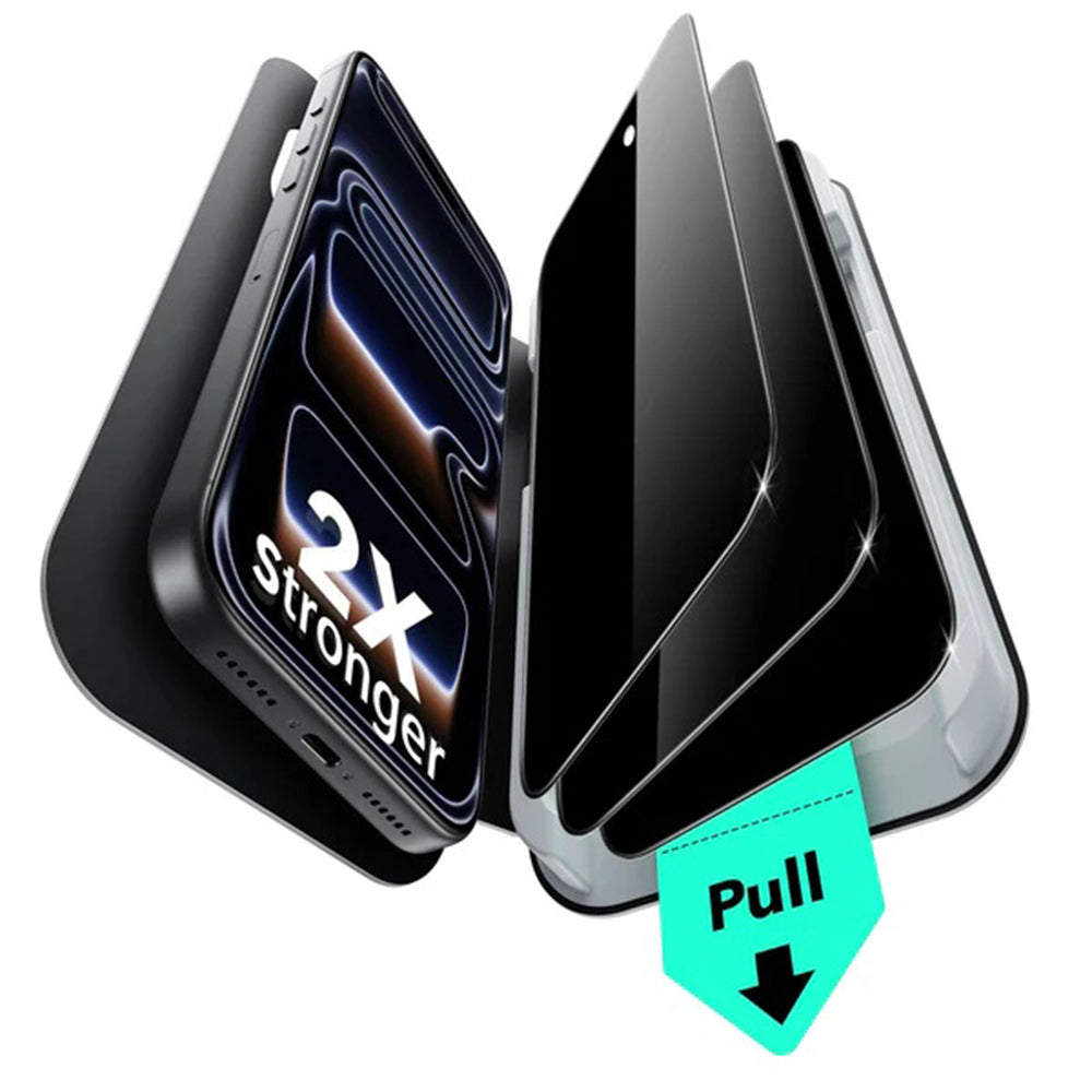 ESR - Privacy Tempered Glass UltraFit (3 pack) - iPhone 17 Pro - Black