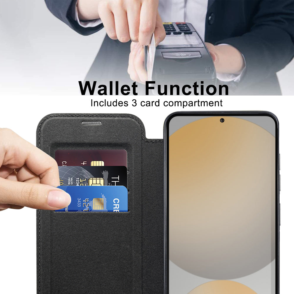 Techsuit - SmartMag Book Case - Galaxy S25 FE - Black