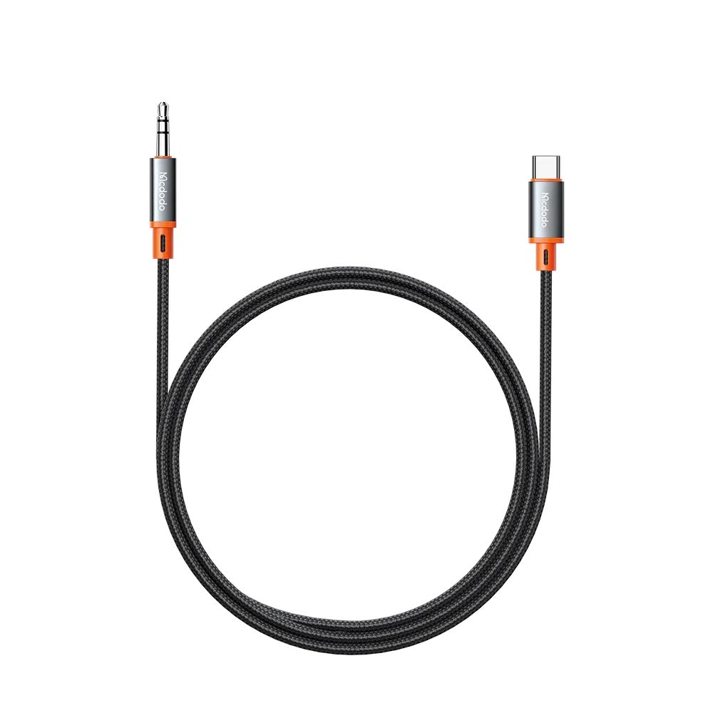 Mcdodo - Audio Cable Castle (CA-0820) - Type-C to Jack 3.5mm, Nylon Braided, 1.2m - Black