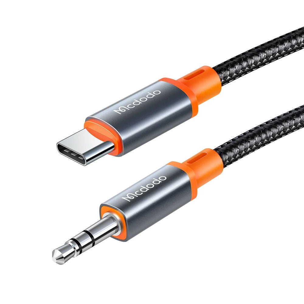 Mcdodo - Audio Cable Castle (CA-0820) - Type-C to Jack 3.5mm, Nylon Braided, 1.2m - Black