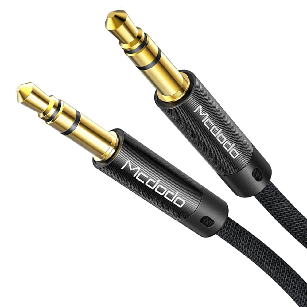 Mcdodo - Audio Cable (CA-6640) - Jack 3.5mm to Jack 3.5mm, Nylon Braided, 1.2m - Black