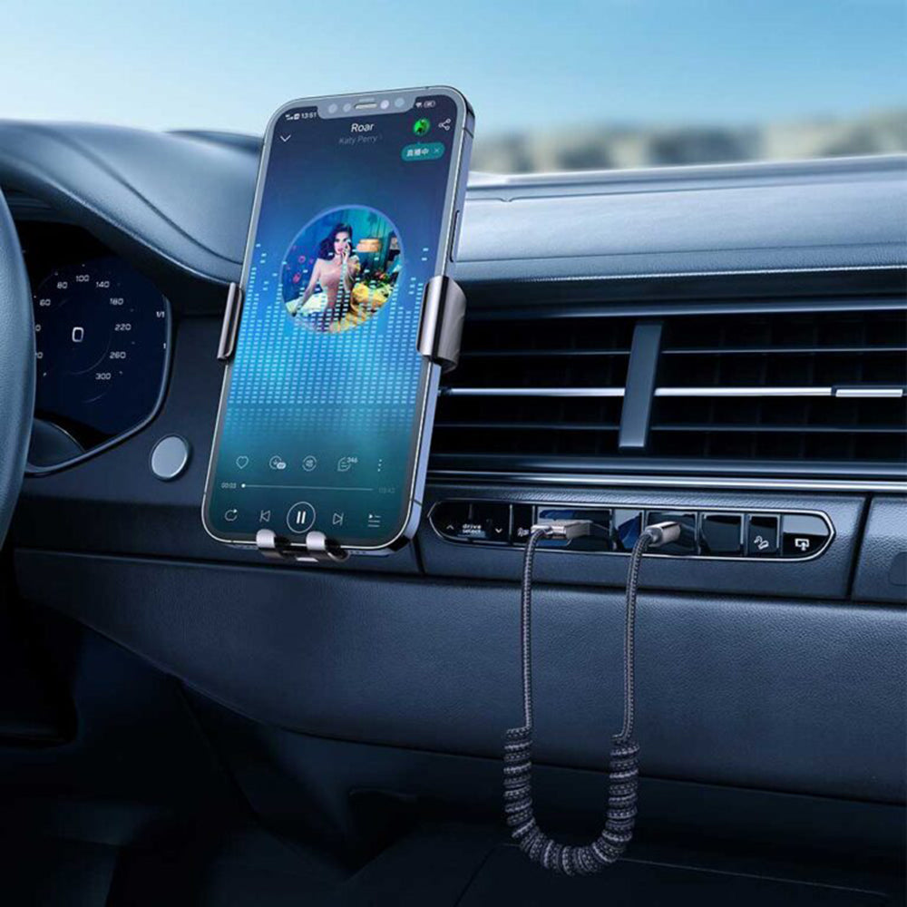 Mcdodo - Audio Cable (CA-8700) - Type-C to Jack 3.5mm, Coil Design, Nylon Braided, 1.7m - Black