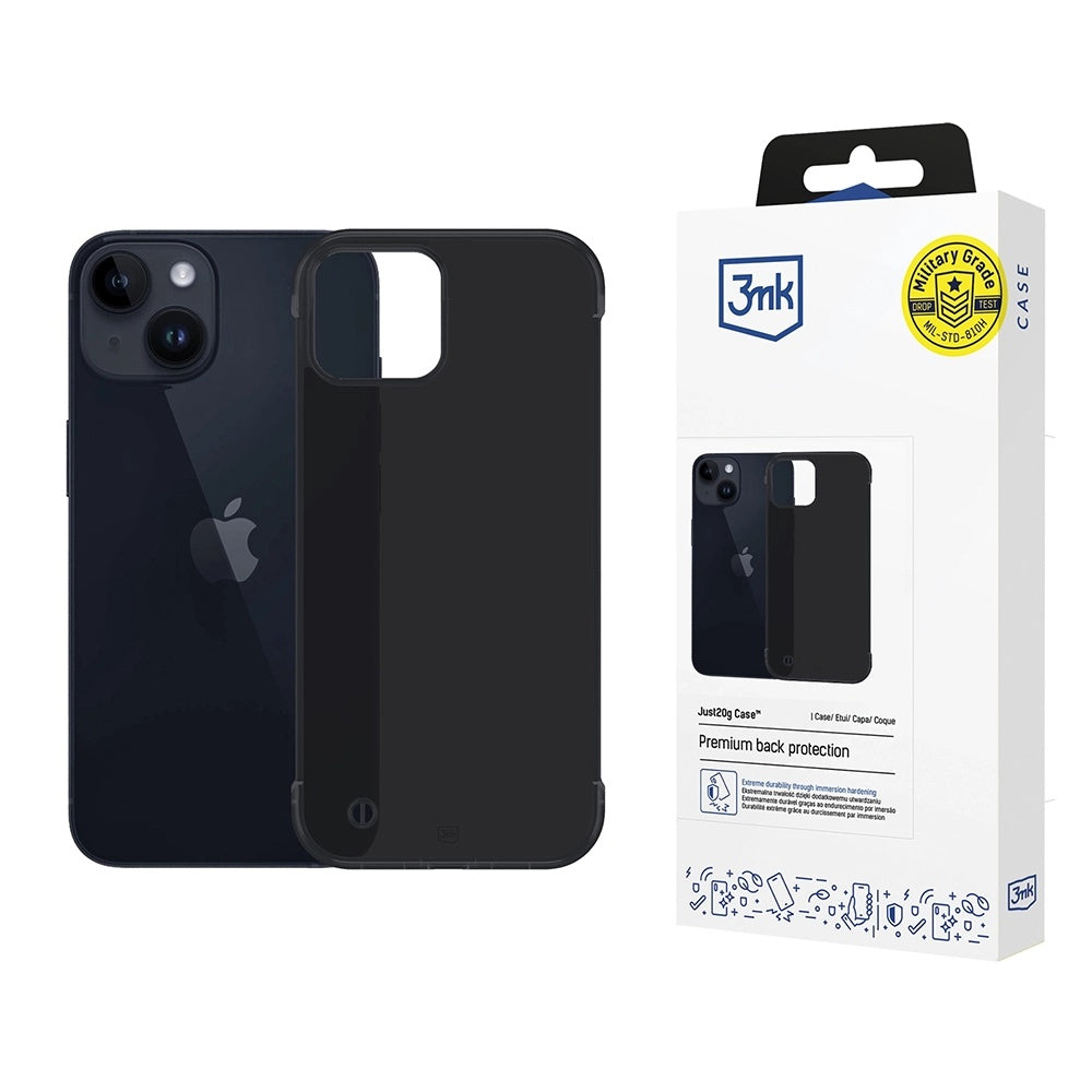 3mk - Just20g Matt Case - iPhone 15 - Black