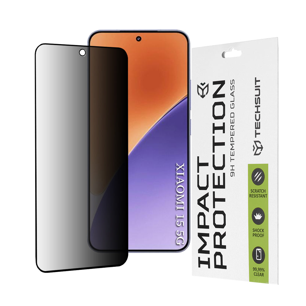 Techsuit - 111D Privacy FullÂ Glue - Xiaomi 15 - Black