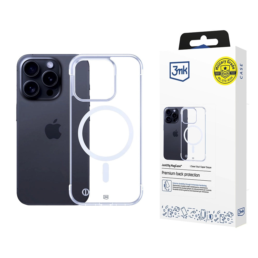 3mk - Just20g MagCase - iPhone 15 Pro Max - Transparent