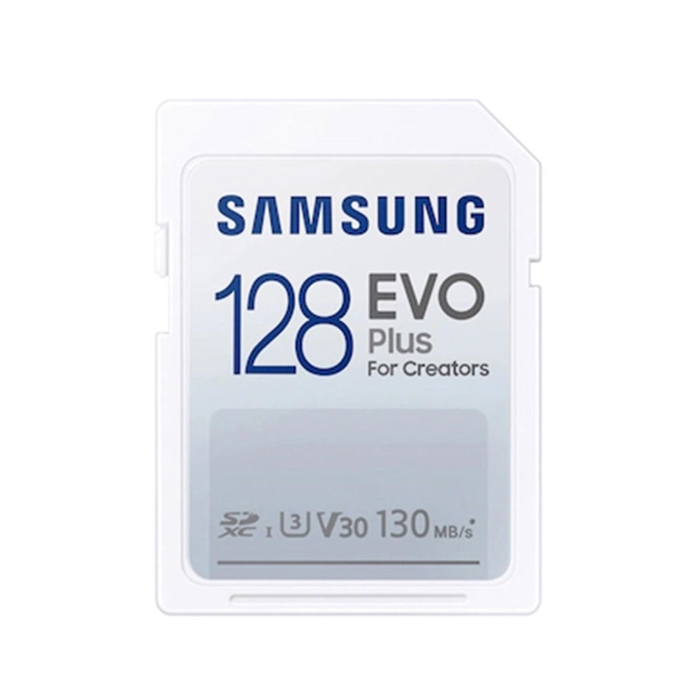 Samsung - Memory Card Evo Plus (MB-SC128K/EU) - SDXC, 128GB, UHS-I, Class 3 (U3), 130MB/s, 7-proof Protection - White