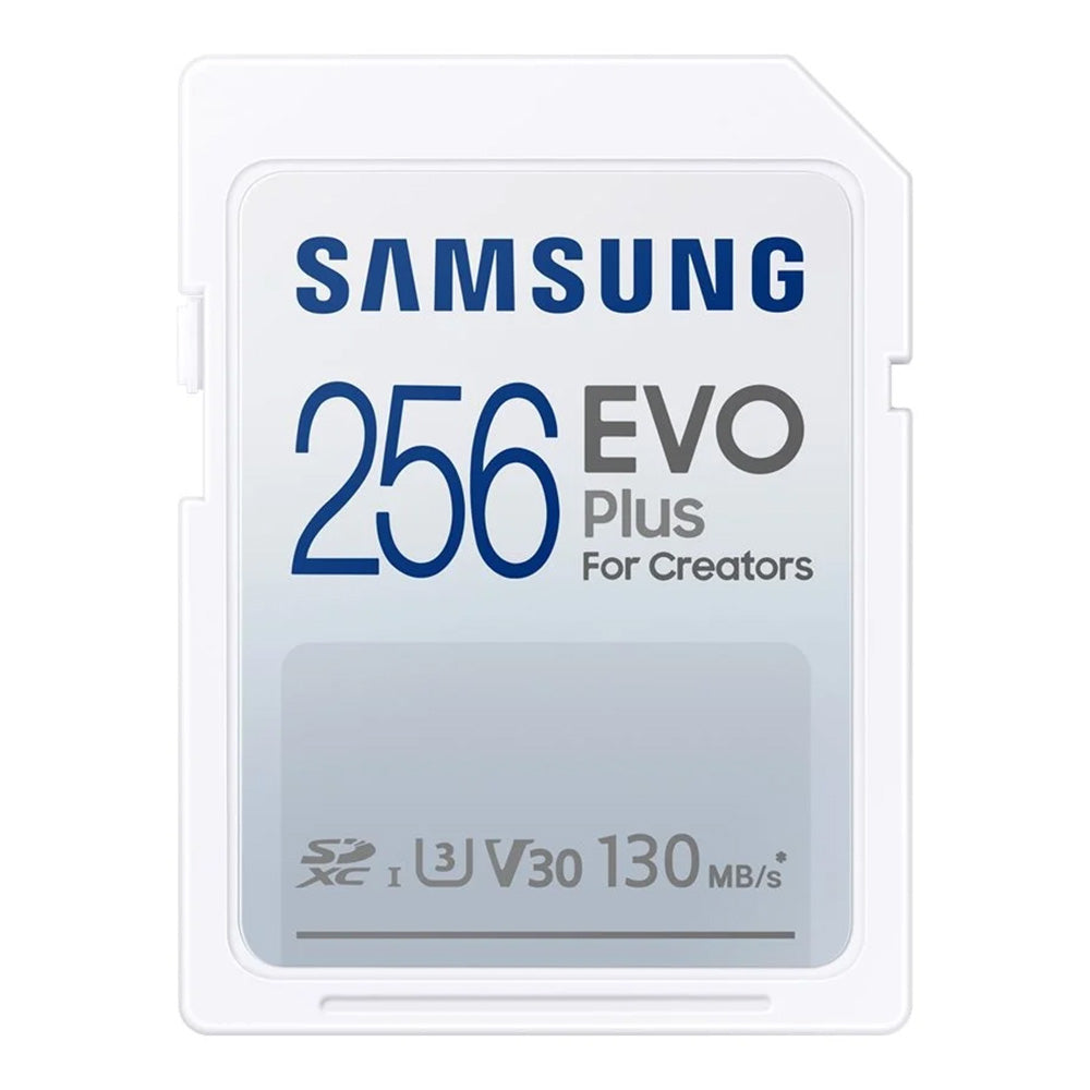 Samsung - Memory Card EVO Plus (MB-SC256K/EU) - SDXC, 256GB, UHS-I, U3, V30, A2, 130MB/s - White