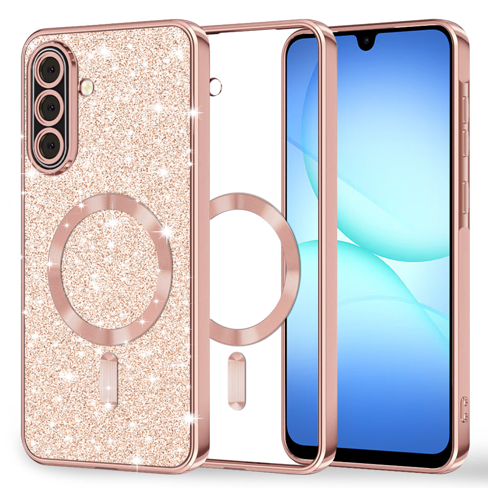 Techsuit - Luxury Glitter MagSafe - Samsung Galaxy A17 5G / A17 4G - Rose Gold