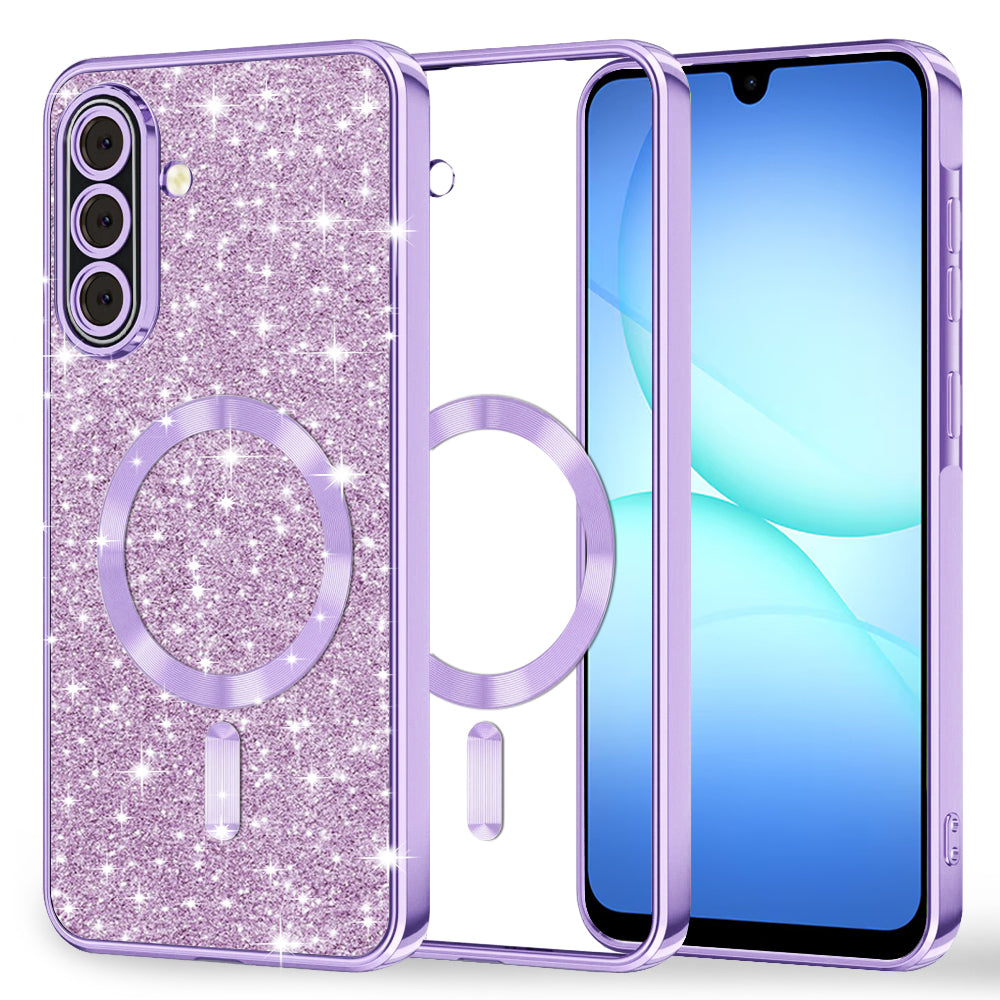 Techsuit - Luxury Glitter MagSafe - Samsung Galaxy A17 5G / A17 4G - Light Purple