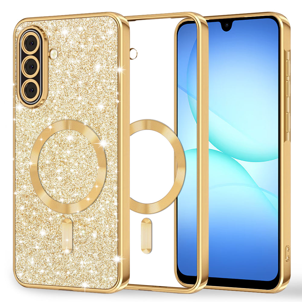 Techsuit - Luxury Glitter MagSafe - Samsung Galaxy A17 5G / A17 4G - Gold