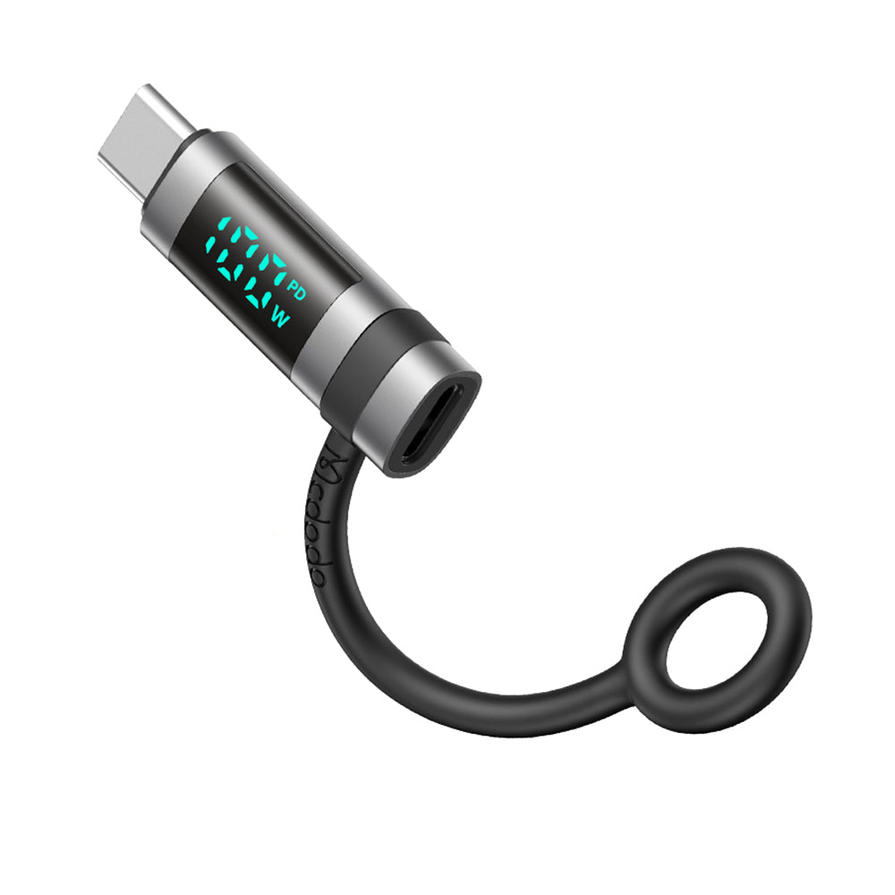 Mcdodo - Adapter (OT-2620) - with Silicone Hook, Aluminium Alloy, USB-C to USB-C, 240W, Portable Design - Black