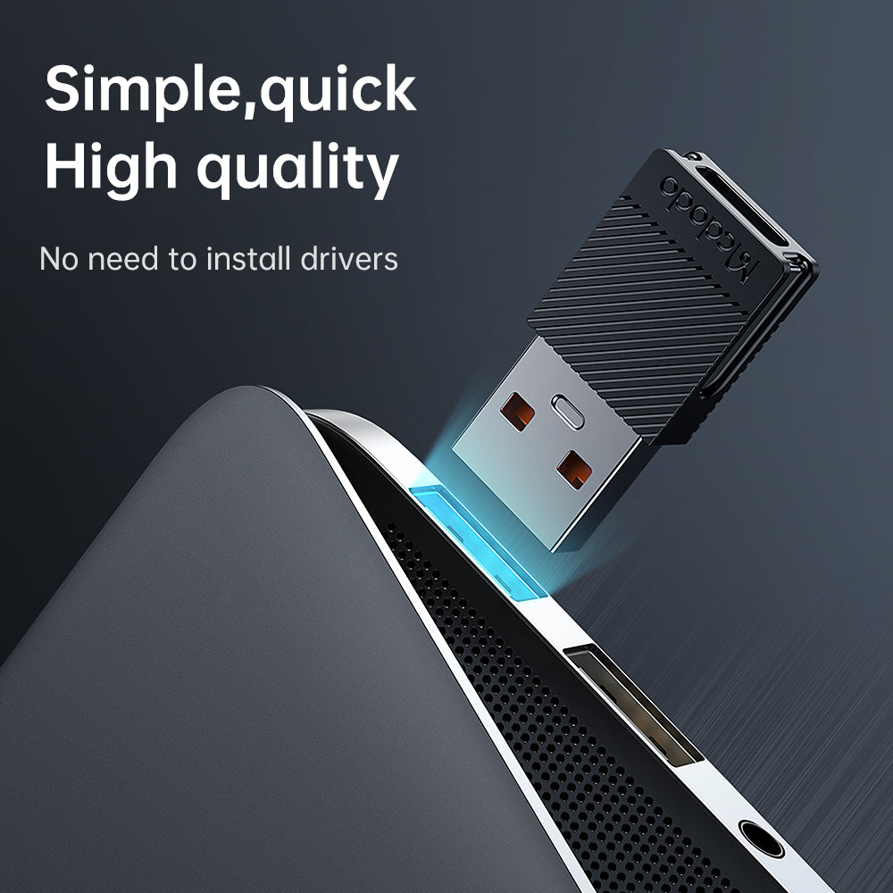 Mcdodo - OTG Adapter (OT-6970) - Type-C to USB 3.0 Convertor, Ultra-fast Data Sync, TPE, 5A - Black