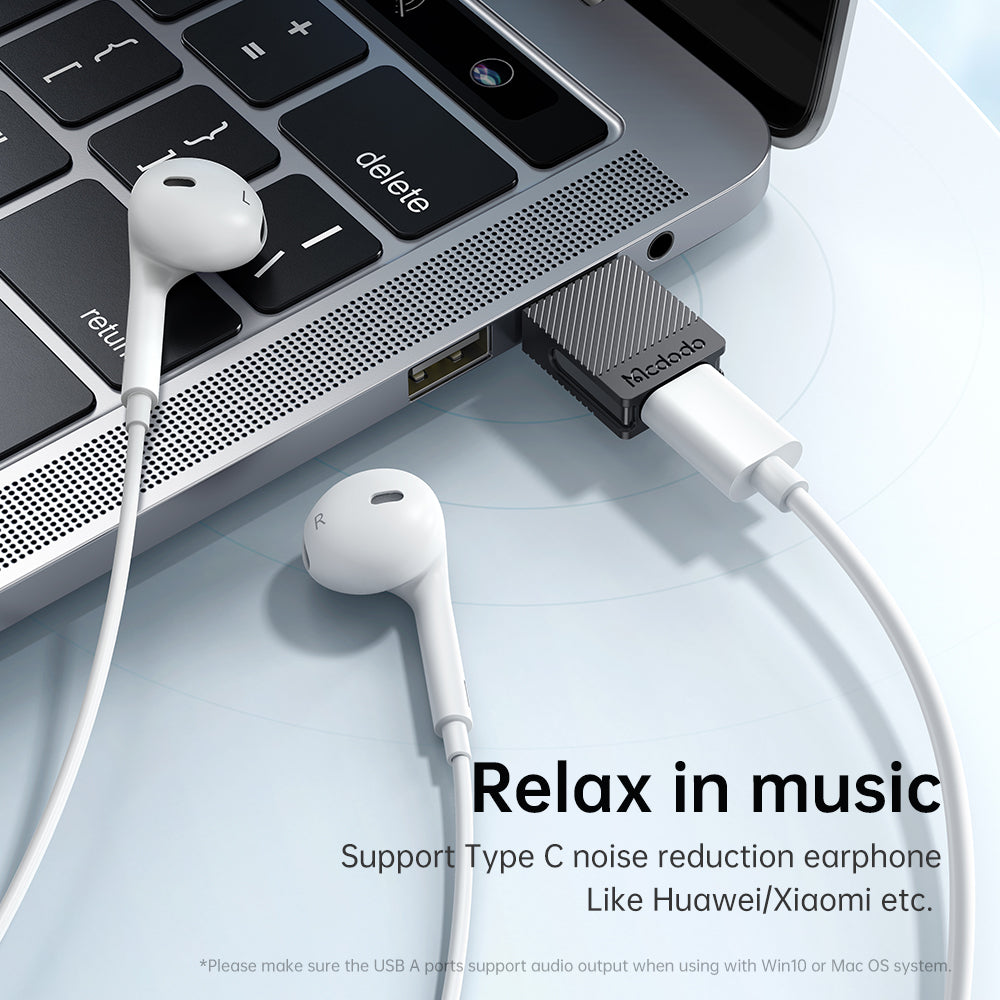 Mcdodo - OTG Adapter (OT-6970) - Type-C to USB 3.0 Convertor, Ultra-fast Data Sync, TPE, 5A - Black