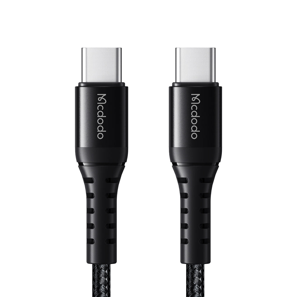 Mcdodo - Data Cable (CA-5641) - Type-C to Type-C, Nylon Braided, Aluminum Alloy, PD60W, 1m - Black