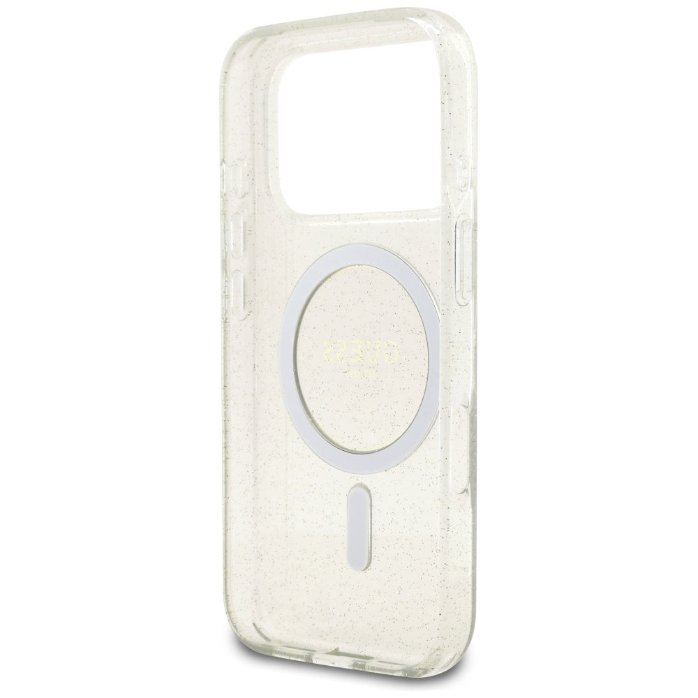 Guess - IML Glitter with Pearl Strap MagSafe (GUHMP17LHGCRELST) - iPhone 17 Pro - Clear