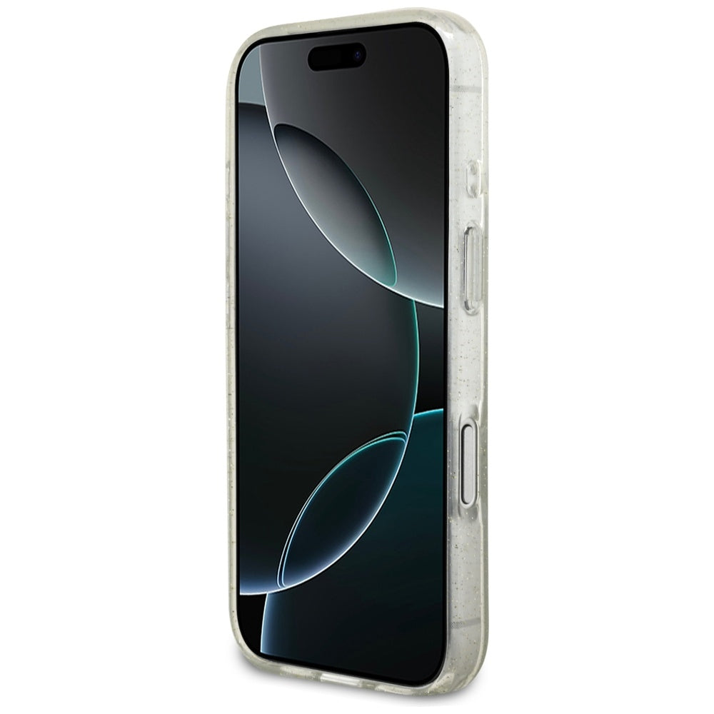 Guess - IML Glitter with Pearl Strap MagSafe (GUHMP17LHGCRELST) - iPhone 17 Pro - Clear