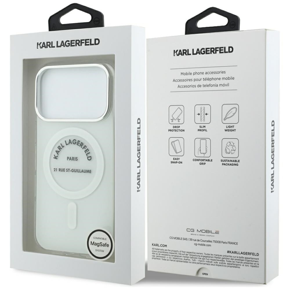 Karl Lagerfeld - IML Karl RSG Logo MagSafe (KLHMP17LHKRSGPT) - iPhone 17 Pro - Transparent