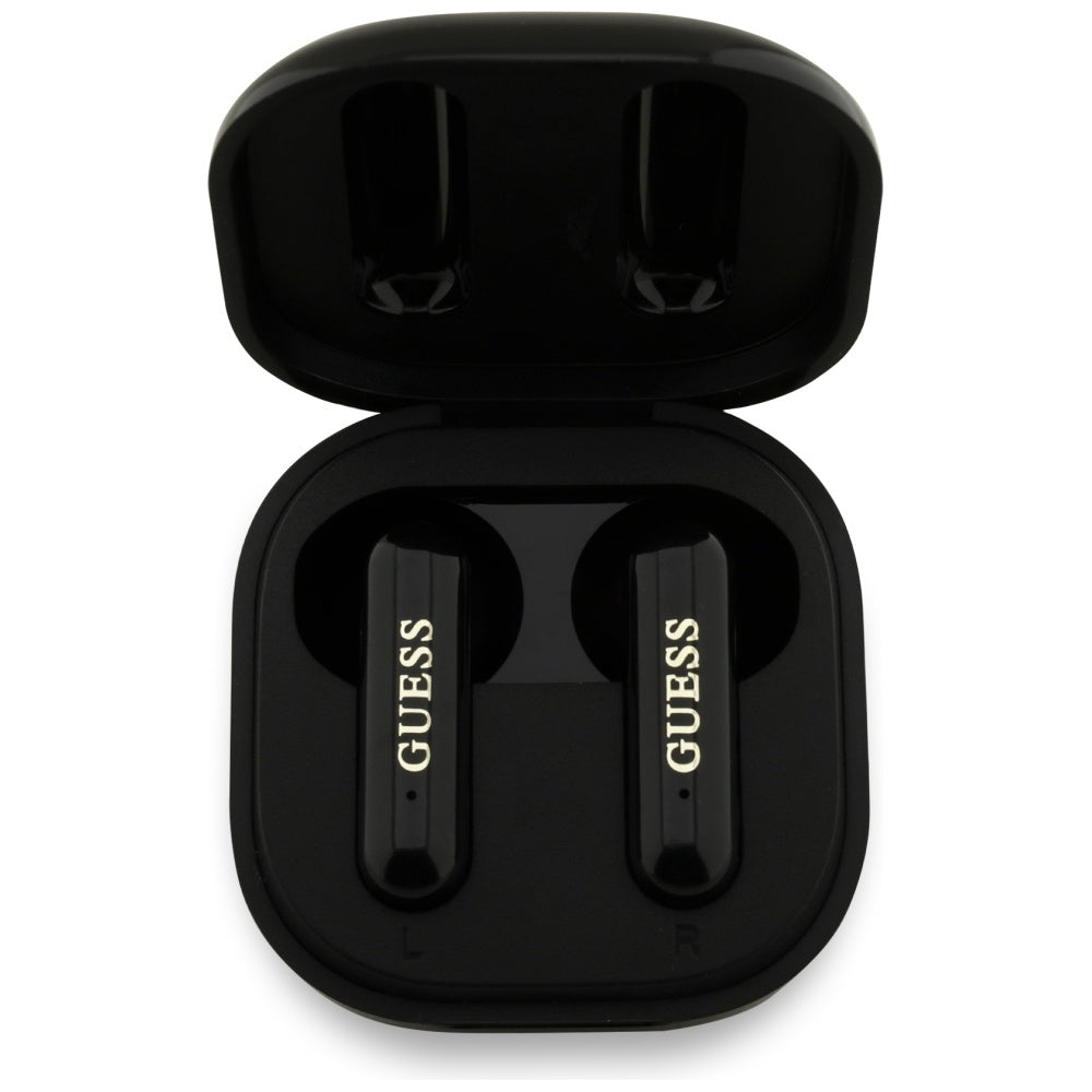 Guess - Wireless Earbuds 4G Metal Logo (GUTWSJ7HE4GK) - Bluetooth, True Wireless Stereo, USB-C, In-ear - Black