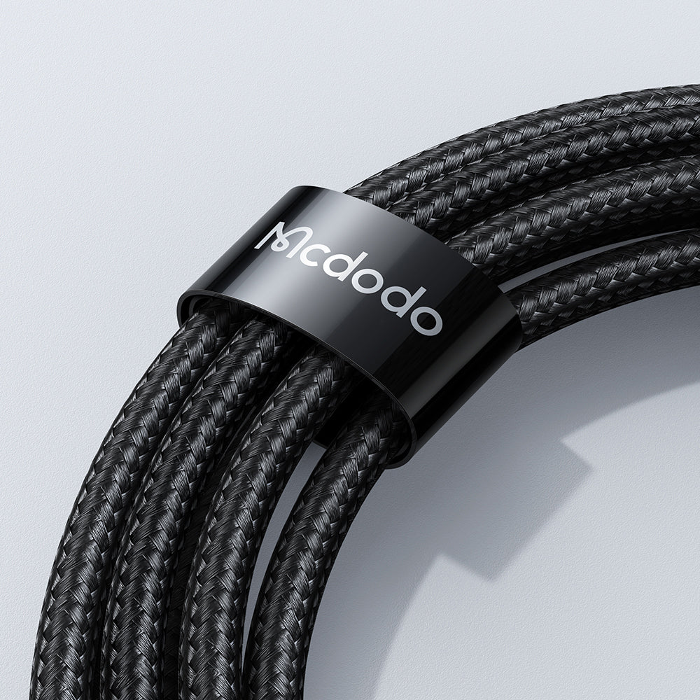 Mcdodo - Data Cable (CA-1070) - USB 2.0 to Micro-USB, with Digital Display, Nylon Braided, Aluminum Alloy, 3A, 1.2m - Black
