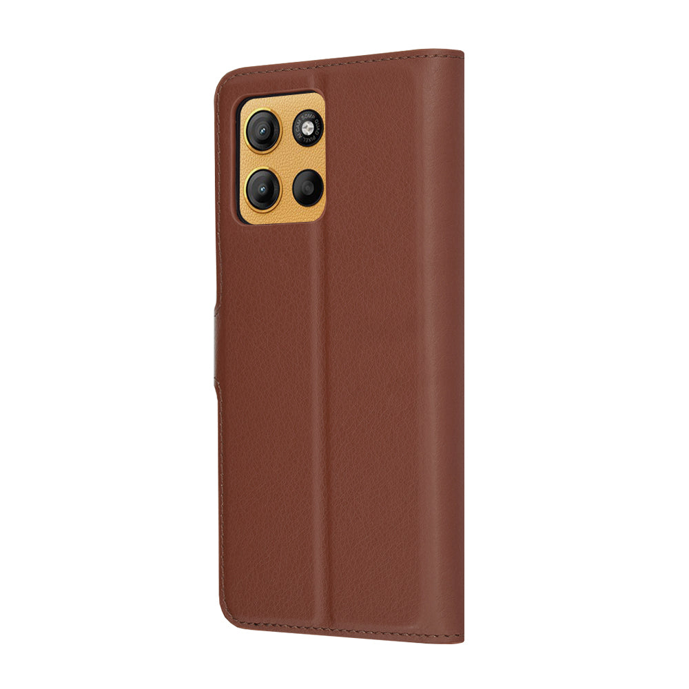 Techsuit - Leather Folio - Motorola Moto G15 / G15 Power - Brown