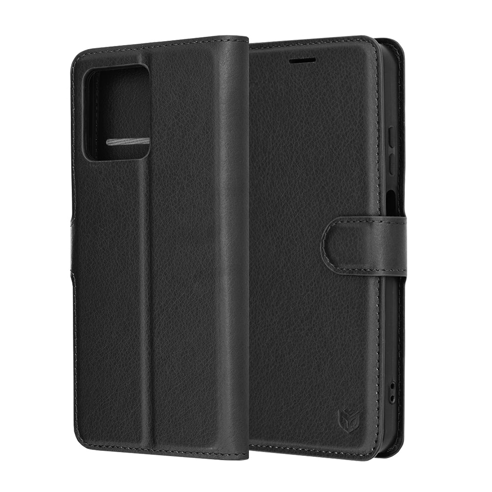 Techsuit - Leather Folio - Motorola Moto G15 / G15 Power - Black