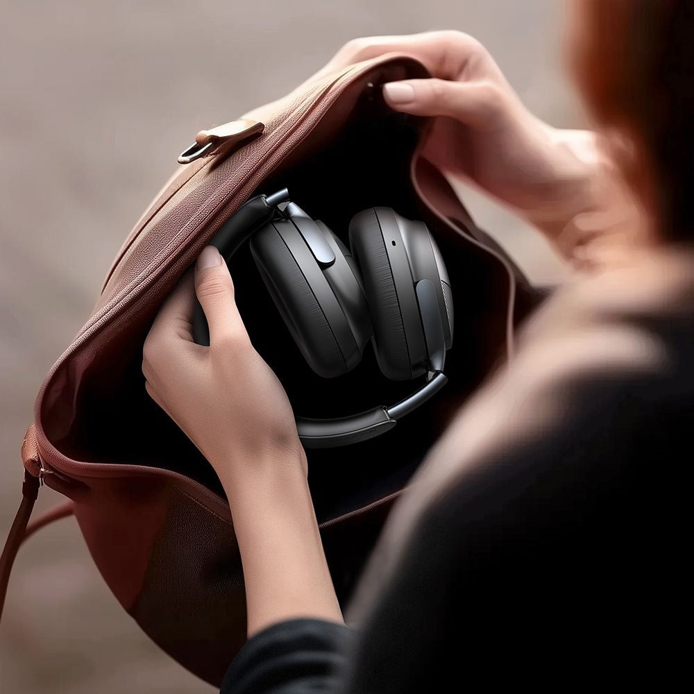 Mcdodo - Wireless Headphones T02 Series (HP-1421) - On-Ear, Bluetooth V5.4, 500mAh, ANC Noise Cancelling - Beige