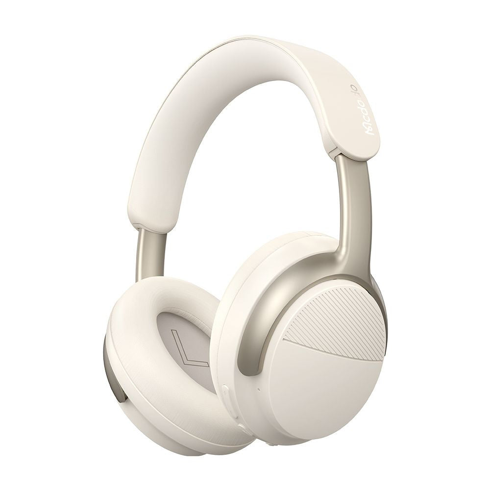 Mcdodo - Wireless Headphones T02 Series (HP-1421) - On-Ear, Bluetooth V5.4, 500mAh, ANC Noise Cancelling - Beige