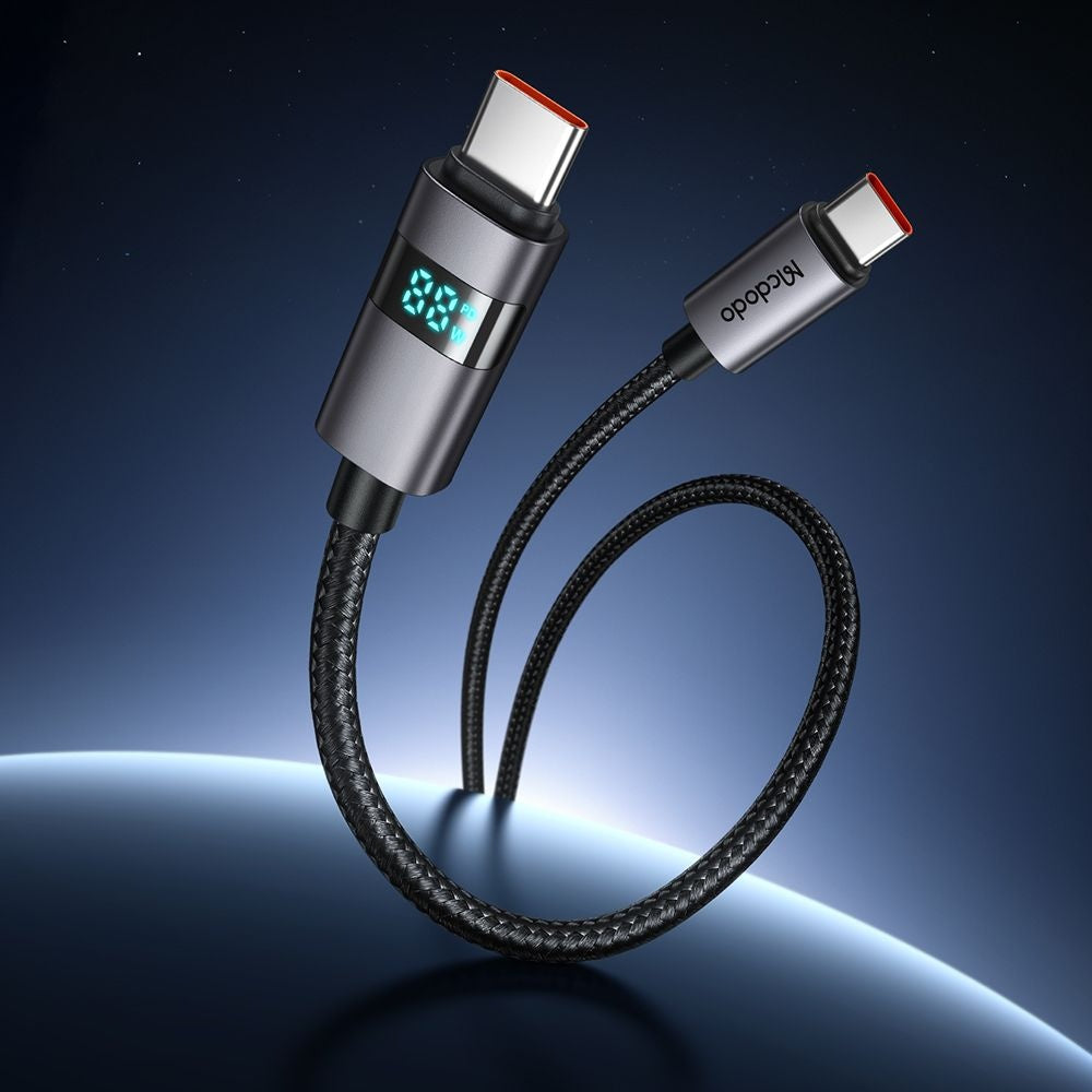 Mcdodo - Data Cable (CA-5610) - USB-C to USB-C, LED Display, 100W, Fast Charging, 1.2m - Black