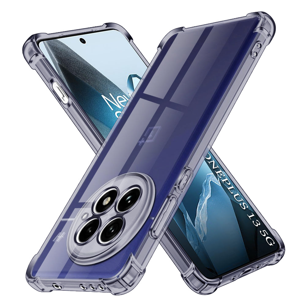 Techsuit - Shockproof Clear Silicone - OnePlus 13 - Smoke Black