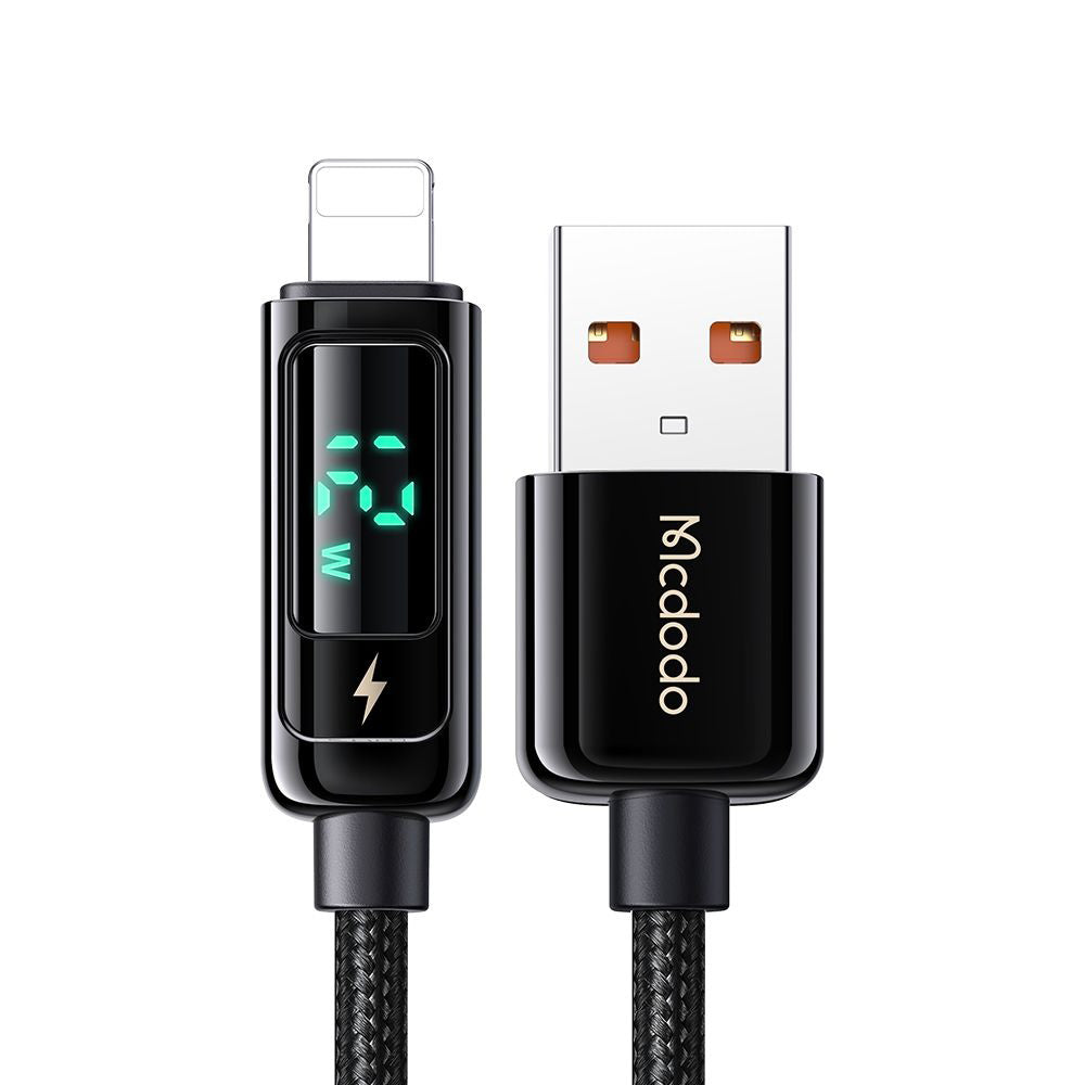 Mcdodo - Data Cable (CA-9940) - USB-A to Lightning, 3A, Digital Display, 1.2m - Black