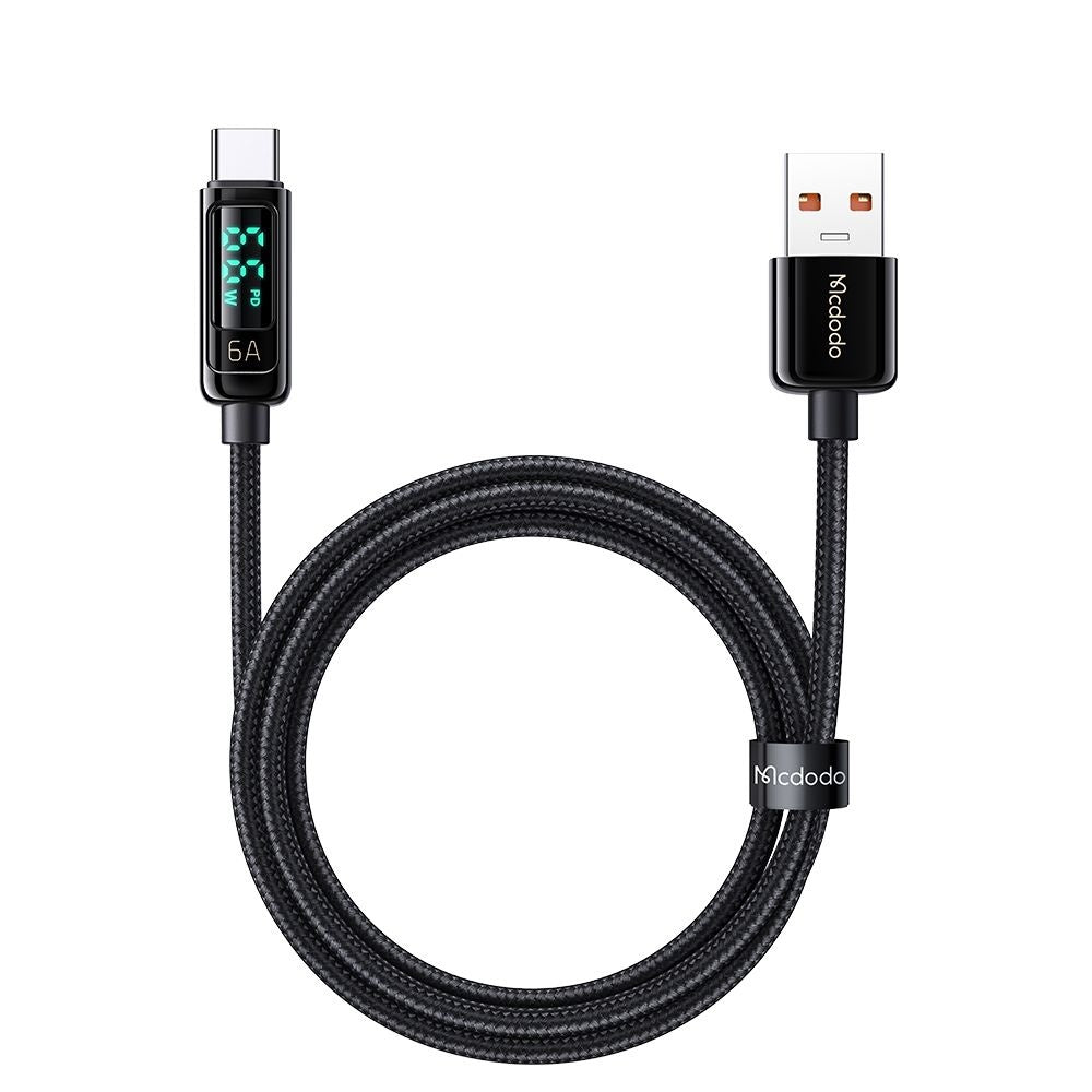 Mcdodo - Data Cable (CA-8690) - USB-A to USB-C, 6A, Digital Display, 1.2m - Black