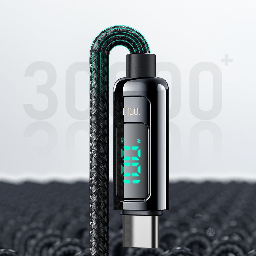 Mcdodo - Data Cable (CA-8820) - USB-C to USB-C, 100W, Digital Display, 1.2m - Black