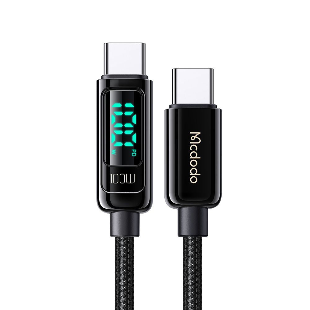 Mcdodo - Data Cable (CA-8820) - USB-C to USB-C, 100W, Digital Display, 1.2m - Black