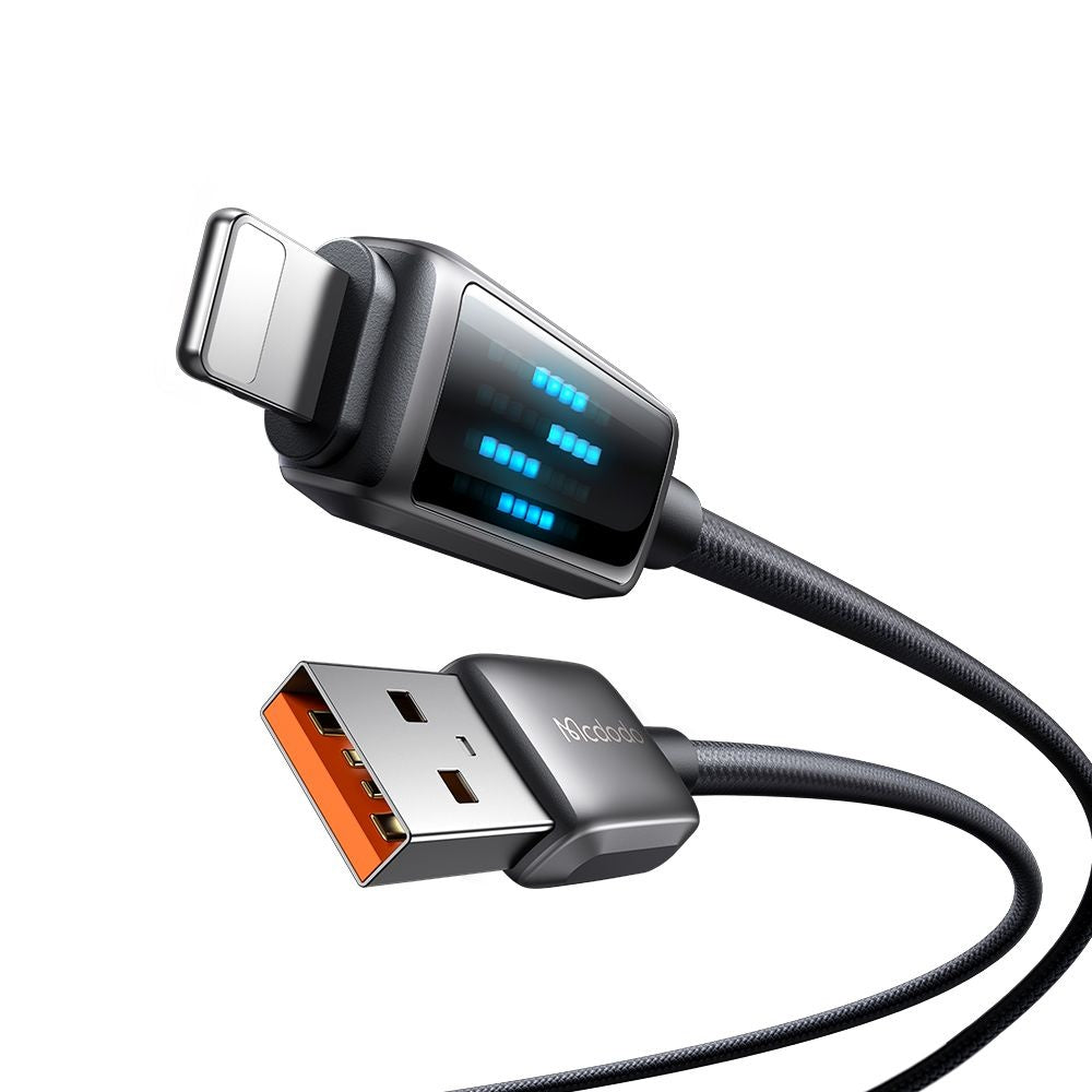 Mcdodo - Data Cable (CA-5250) - USB-A to Lightning, LED Display, 1.2m - Black